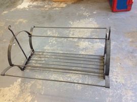 Iron island pot rack