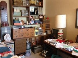 Antique oak file drawers