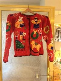 Many Christmas sweaters