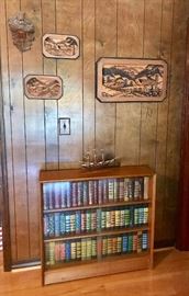 Mid century glass front bookcase