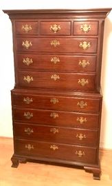 Mahogany tallboy chest