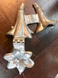 3-Part-Lily, VINTAGE, Pewter, "ICE CREAM MOLD"