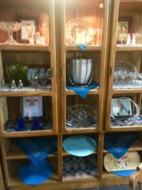 Vintage glassware, including Fostoria 