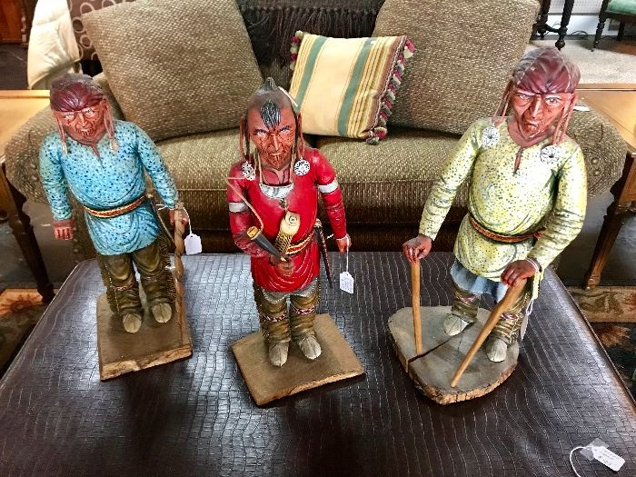 Hand Carved Indians...very neat pieces!!! 
