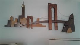 Mid-century Skyline artwork-stunning!