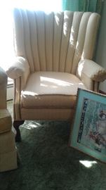 Channel wing back chair