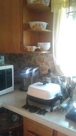 Small appliances and vintage kitchen