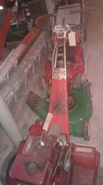 lots of lawn and garden equipment
