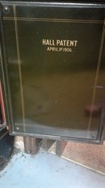 Inside of the safe Hall Patent 1906