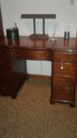 Leather top vintage desk-great piece!