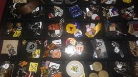 misc  collectible pins, coins 