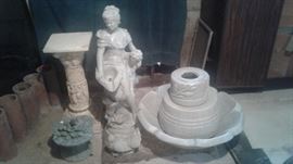 The lady and the base for the fountain as well as some other garden statuary