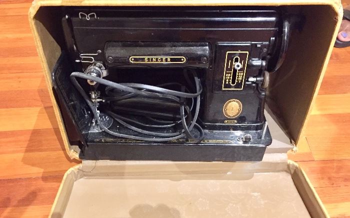 Vintage Singer portable sewing machine