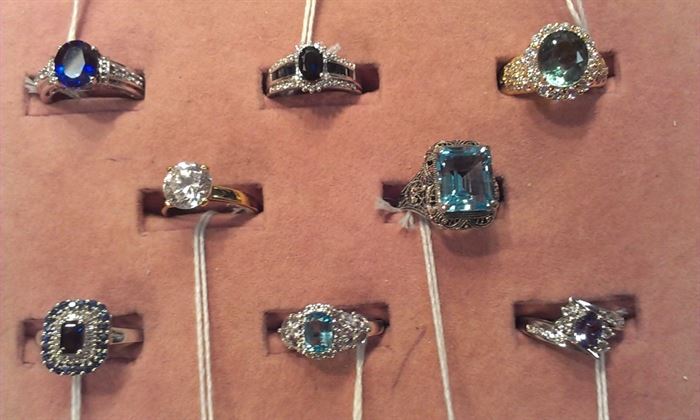 more gemstone sterling rings...