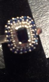 Blue sapphires gemstones PRESDIIUM tested, sterling