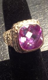 Pink Tourmaline gemstone PRESIDIUM tested, sterling