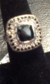 Onyx set in sterling