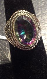 Mystic Topaz gemstone PRESIDIUM tested, sterling