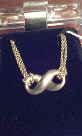 Authentic TIFFANY & CO. Sterling infinity double chain necklace