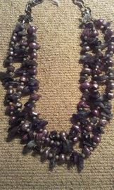 Amethyst & Pearls multi strand, PRESIDIUM tested