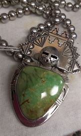 Heavy/lrg NAVAJO/sterling Hopi Hemis Kachina pendant/brooch necklace + MORE TO COME after Features