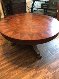 Beautiful Round Top, Claw Foot Coffee Table