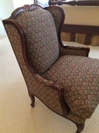 Hickory wing back chair