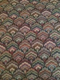 Fabric detail Hickory wing back chair