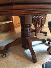 Game table base and ball holders