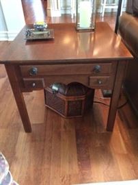 This 3 pc set includes a coffee table, sofa table and end table. Traditional design and in perfect condition. These are being sold due to a change in décor. No damage of any kind. These will not last long!!! Measurements are as follows:.
End table 26" x 26" x 22" high.
