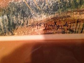 A.C. Gentry Jr. watercolor . . . from his early years as an artist