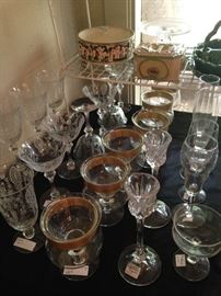 Lovely crystal stemware