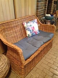 Rattan settee