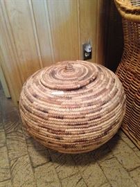 One of many woven baskets