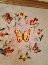 Needlepoint butterflies