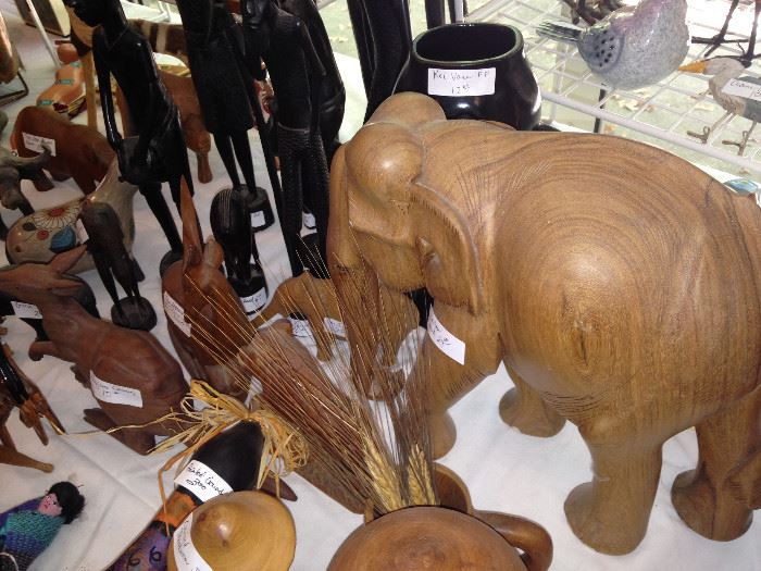 Carved wooden elephant