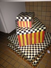 Fun MacKenzie-Childs decorative boxes