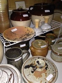 Variety of signed pottery