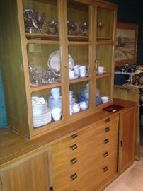 The matching china cabinet has great storage and display area.