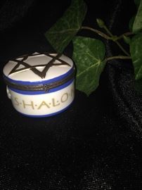 Star of David hinged box  -  "Shalom"