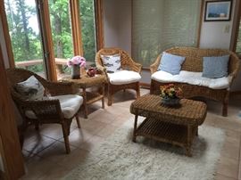Natural color Wicker Patio Set