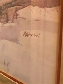 ACKERMAN WATERCOLORS - 3 TOTAL