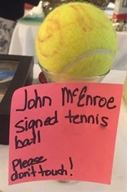 Sports Paraphernalia, John McEnroe Signed Tennis Ball