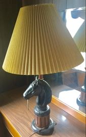 Vintage Horse Head Lamp