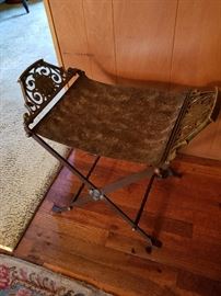 Bronze (or brass) folding seat