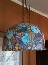 Handcrafted stained glass lamp (it is so pretty in person)