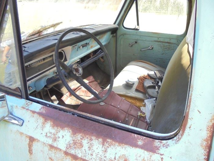 1967 Ford pick up.  Parts? All original. Hood in bed of truck. Fenders, grill and all body parts accounted for.