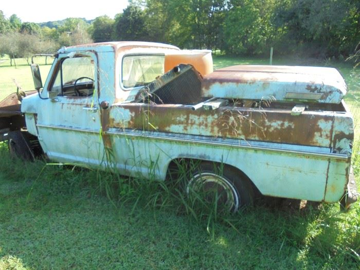 1967 Ford pick up.  Parts? All original. Hood in bed of truck. Fenders, grill and all body parts accounted for.