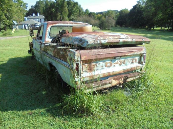 1967 Ford pick up.  Parts? All original. Hood in bed of truck. Fenders, grill and all body parts accounted for.