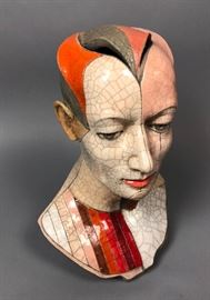 Lot 9 ZBIGNIEW CHOJNACKI Artisan Ceramic Bust Sculpture